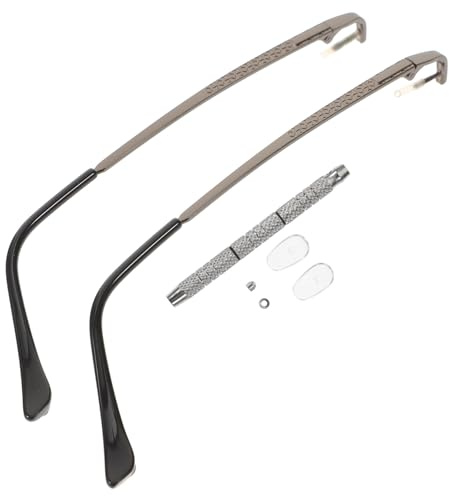 UKCOCO Kit Réparation Lunettes Vue avec Bras de Rechange Métal Finition de Plaquettes Nez Confortables Vis et Tournevis pour Branches Lunettes Solaire et Vue