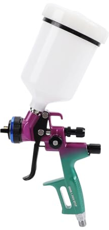 Bewinner Kit Pistola a Spruzzo Professionale HVLP con Ugello 1,3 Mm, Tazza 600 Ml, Spruzzatore di Vernice Professionale per Progetti di Arte Murale di Mobili, Pittura, Automobili,