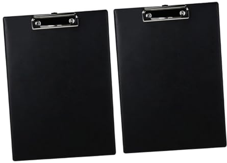 Homoyoyo 2 pièces Porte-bloc avec Planchette Rigide Légère Surface Lisse à Coins Arrondis Tablette Écriture Portable pour Bureau École et Usage Extérieur avec Suspendu Pratique