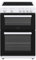 Statesman EDC60W Fan Assisted Double Oven Electric Cooker, 4 Zone Ceramic Hob, 60cm Wide, 2 Chrome Oven Shelves, Double Glazed Door, Adjustable Height, White