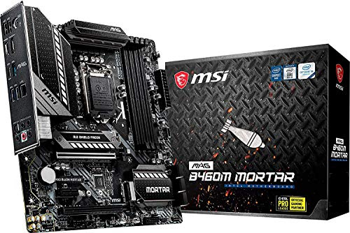 MSI MAG B460M MORTAR mATX scheda madre gaming (10th Gen Intel Core, LGA 1200 Socket, SLI/CF, Dual M.2 Slots, 2.5G LAN, DP/HDMI)