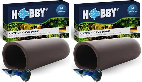 Hobby 41522 Catfish Cave M Dark (5 x 12 cm) (Packung mit 2)