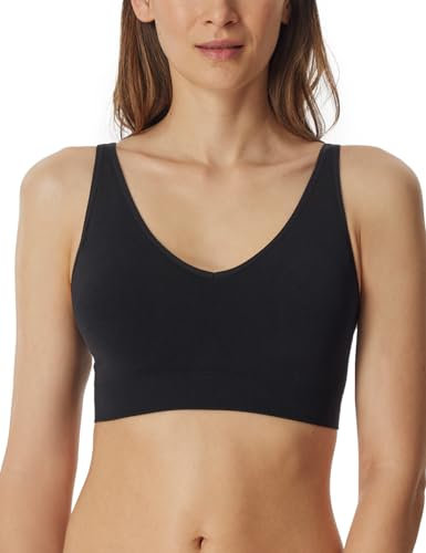 Schiesser Damen Soft Bh mit Herausnehmbaren Pads Nahtlos - Classic Seamless,Schwarz_181106,M