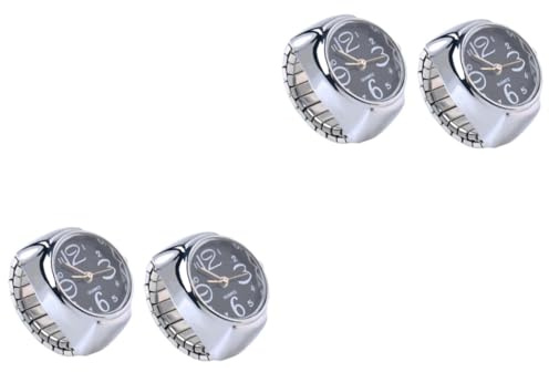 Holibanna 4 Stück Herrenuhr Quarzringuhr Ringmänner ansehen Frauen Uhren Digital Ringe Uhrengehäuse für Herren Ringuhren Ringuhr für Mädchen Mode Uhrenring Fingeruhr Mann Anschauen