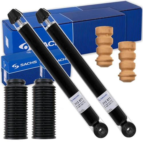 2x Sachs Stoßdämpfer+Protection Kit hinten | 2x313 571+900 019 Kompatibel mit Corsa D (S07),Grande Punto (199_)
