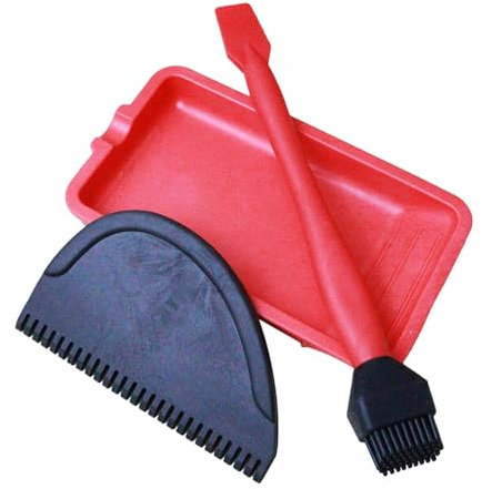 Holzleim Applikator Set, Klebepinsel Silikon mit Klebekamm und Klebe Tablett, Leimpinsel Holzleim Silikon, Leimverteiler Holzleim Pinsel Kleber Werkzeug für Holzbearbeitung, Klebeprojekte, Zimmerei