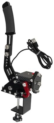 Parking Brake Racing Game USB Handbrake SIM And Fixing Clamp Bracket For PS4/PS5 For Logitech G29 PC All Steering Wheel Available Car Handbrake Lever(Black)