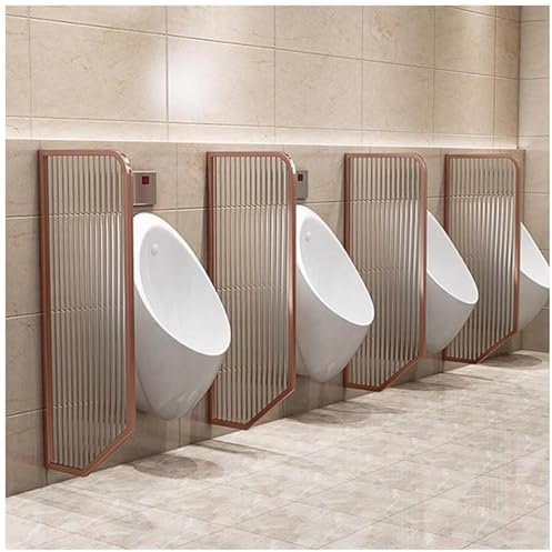 Sichtschutzwand für Urinale, Sichtschutzwand für Herrenurinale, Wandmontierte Trennwand für Öffentliche Toiletten mit Edelstahlrahmen, Sichtschutzwand Aus Gehärtetem Glas für Urinale In Schu