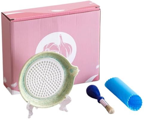 Placa Ralladora con Cepillo Herramienta Manual Cerámica Cocina | Fuente Para Rallar Jengibre Para Jengibre, , Queso, Ralladura De Limón Y Nuez Moscada