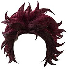 Cosplay peruk för män, 10 tum, kort lager, syntetiskt hår