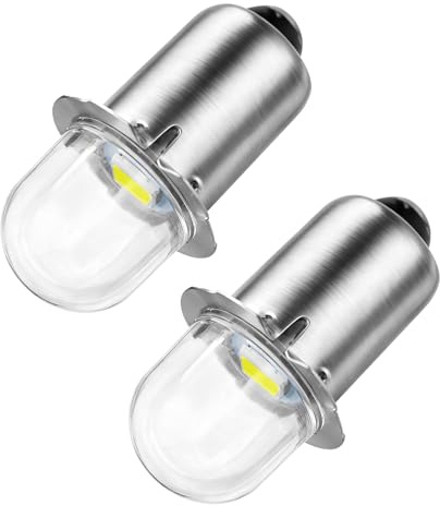 HASMX 318-767 2 Pack 18v Lawn Mower Volt Flashlight Replacement Xenon Bulb for Hitachi Replacement Xenon Bulbs for Hitachi Flashlight UB18DAL, UB 18DAL
