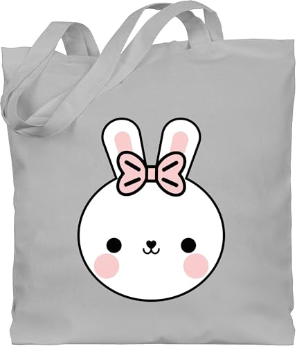 Shirtracer - Baumwolltasche - Ostergeschenk Ostern - Hase mit Schleife I Hasenmädchen