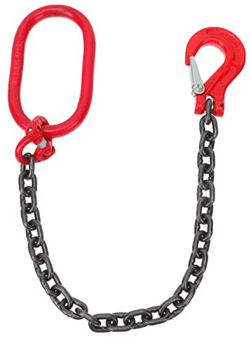 YARNOW Élingue de Chaîne avec Grad Droit de Lourds Crochet pour Chaînes D' élingue de Levage Simple D' élingue de Chaîne de Jambe pour des Conditions Difficiles 77x9cm Couleur Assortie