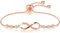 Cosie Lily Infinity Bracelet For Women Rose Gold Bracelet With Cubic Zirconia Love Bracelets For Women Ladies Gifts Birthday Gifts for Her