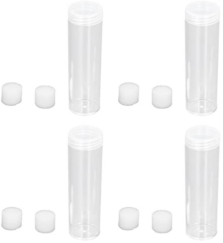 Runde durchsichtige Münzröhrchen, wiederverwendbar, sauber halten, einfach zu ladende Münzröhrchen aus Kunststoff, multifunktional für 25-mm-Münzen für Gedenkmünzen
