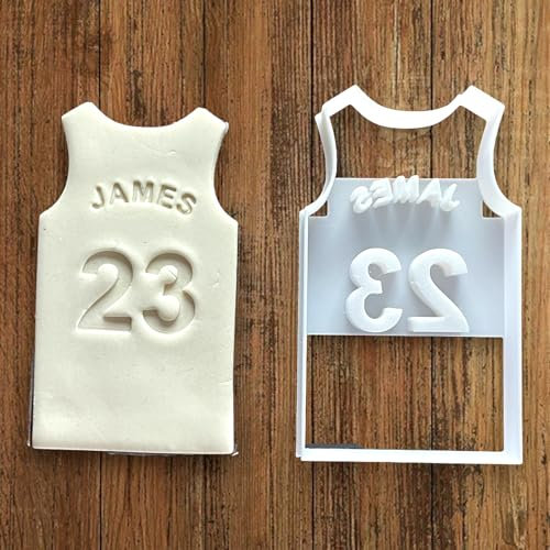 Emporte pièce maillot basket dos à personnaliser pour la réalisaton de biscuit sablé, patisserie, pate à sucre -Décoration gateau-Fait maison- ELACE