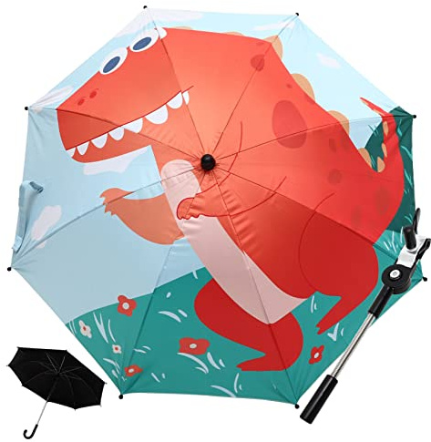 Parapluie pour Poussette Bébé Anti-uv Réglable, Protection Pluie et Soleil