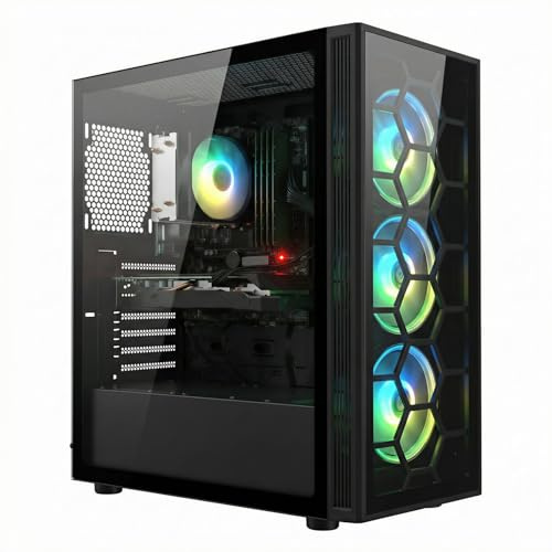 STGsivir PC Gaming, Ordenador de Sobremesa Gaming, GeForce RTX 3060 12GB GDDR6,Ryzen 7 hasta 4.6Ghz,32GB DDR4,1TB SSD,WiFi 6,BT5.0,RGB Ventiladores x3,Windows11 Pro