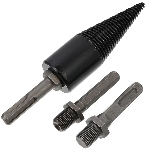 VILLCASE Wood Splitting Drill Bit for Firewood High Steel Cone Drill Bit Hex Shank Firewood Splitter for Log Splitting