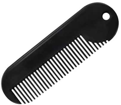 Alipis Tragbarer und Rostfreier Haarstylingkamm für Bart und Haarpflege aus Zinklegierung Robuster Bartkamm für Männer im Salon