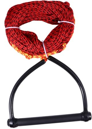 TOBBOMEY Cuerda para Esquí Acuático de Nailon Mango Negro, Cuerda Remolcable Resistente a UV y Abrasión, Accesorio para Wakeboard, Kneeboard y Deportes Acuáticos, Adecuado Color Aleatorio