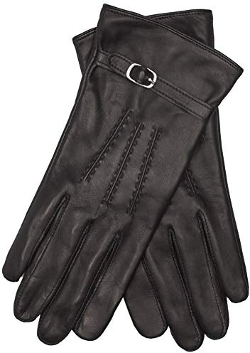 EEM Damen Lederhandschuhe, weiches italienisches Leder, Touchfunktion, weiches Fleecefutter