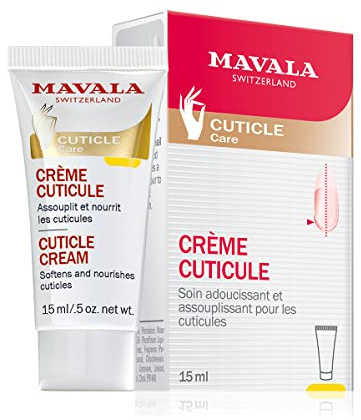 Mavala - Crème Cuticule - Soin Quotidien - Cuticules Souples et Élastiques, Peau Douce - Contour de l'Ongle Net Uniforme - N'Abîme pas le Vernis - Tube de 15ml