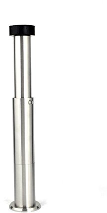 Verstellbarer Wandstopper | 88-165 mm | Gummi Schwarzer | Edelstahl AISI 304 | Finish Matt | Enthält Werkzeug, Schraube + Befestigungsdübel | Mod. I-182K| EVI Herrajes