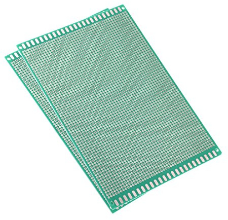 sourcing map Leiterplatte 12x18cm Einseit. Univ. Lochraster PCB Zinnb. 2stk | Einseitige Universalpapier gedruckt DIY Prototyp Platine Steckbrett