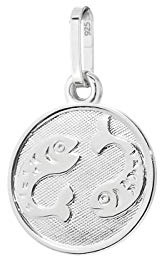 NKlaus Piscis signo zodiacal plata de ley 925 12mm colgante horóscopo 9148