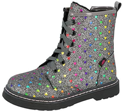 Lico Sarina Mädchen Mode-Stiefel, Silber/ Bunt, 26 EU
