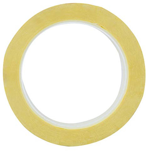 Fafeicy 2 Stück 16 mm x 66 m Gelb Transparent PET-Folie Isolierband Klebstoff für Transformator-Motor-Kondensator, Isolierband