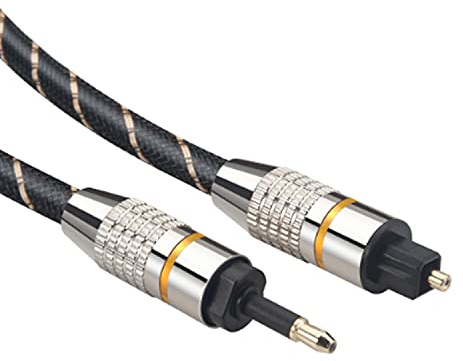 Toslink auf Mini-Toslink-Kabel, 3,5 mm Mini-Toslink, optisches digitales Audiokabel, SPDIF-Glasfaserkabel für DVD-TV-Lautsprecher, 1 m