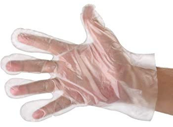 REQUISITE NEEDS Disposable Gloves Clear Plastic Polyethylene Transparent Waterproof Gloves For Multi Purpose - Sanitary, Food Prep, Home tasks, Cleaning, Work Gloves Powder & Latex Free (Pack Of 100)