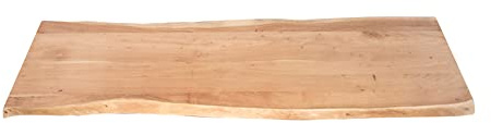 SAM Holzplatte Tom 200x60 cm Akazie Natur lackiert Baumkante Tischplatte | stilvolle Baumkanten-Platte, Akazienholz naturfarben massiv, pflegeleichtes Unikat