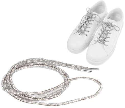 Hapivida Strass Schnürsenkel, Glänzende Kordelzüge mit Metallspitzenköpfen, 1 Stück, Hochwertiges Glas, für Sneakers Jogginghosen Stiefel Hoodie Kleid