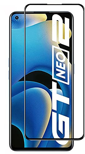 [2 paquetes] Protector de pantalla para Realme GT Neo 2, protector de pantalla transparente HD de vidrio templado de cobertura completa para Realme GT Neo 2