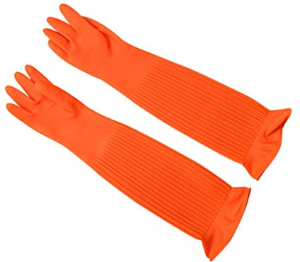 Gants De Nettoyage En Caoutchouc Gants À Manches Longues Épaisses Gants De Lave-vaisselle Des Gants Anti-skid Pour La Cuisine, Gants De Lavage Étanches, Gants De Nettoyage Anti-patinoire,