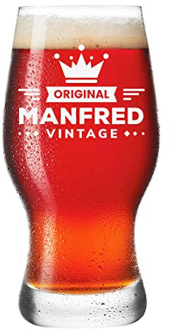Leonardo - Vaso de cerveza de 0,5 L con grabado para hombres, diseño de corona, regalo para verdaderos, resistente y resistente, para el Día del Padre, cumpleaños, Pils, trigo, cerveza artesanal