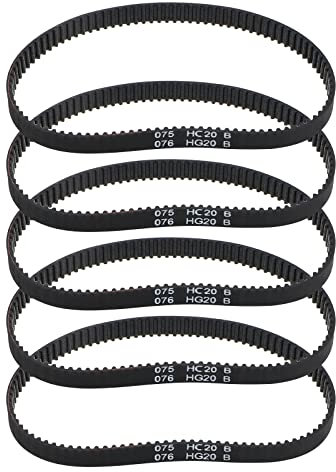 Be In Your Mind 5 Piezas GT2 Correa Dentada Correa de Transmisión de Bucle Cerrado Correa Síncrona de Goma para de Impresoras 3D Paso de Dientes de 2 Mm 200 Mm de Largo 6 Mm de Ancho Negro