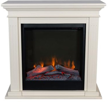 Xaralyn Cadiz mit Elektrokamin Levico 70 - Weiße MDF-Kaminverkleidung - 1500 Watt Heizung - Fernbedienung