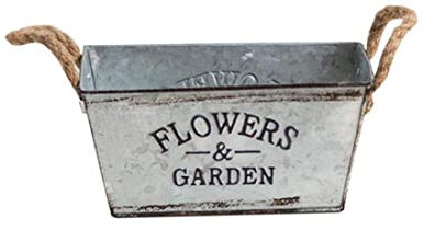 SunaOmni Vaso Da Fiori in Metallo Vintage Vaso Per Piante in Ferro Cesto Per Fioriera Ovale Piccolo Per Piante Grasse Contenitore Idroponico Per Interni Balcone Per Esterni Decorazioni Per Davanzali