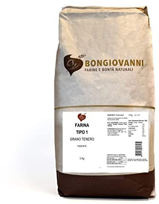 BONGIOVANNI FARINE E BONTA' NATURALI Farina Tipo 1 Grano Tenero Piemonte 5kg
