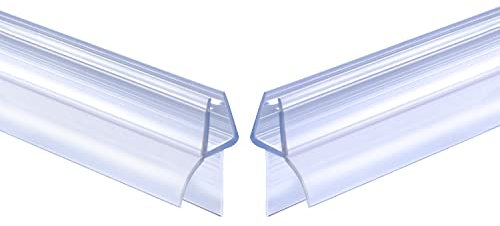 DOPPOSO Duschtür Dichtung Ersatzdichtung 2 x 60 cm für 4mm/5mm/6mm Glastür Stärken Duschkabinen Badewanne mit Wasserabweisende Duschdichtung verlängerten Gummilippen Glastür