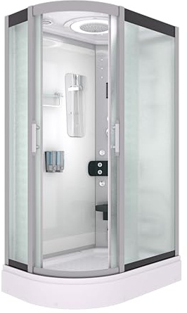 AcquaVapore Duschkabine Komplettdusche Fertigdusche Dusche D60-70M0L 120x80 cm ohne 2K Scheiben Versiegelung