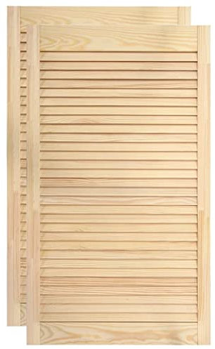 vidaXL Ante a Lamelle 2 pz in Legno Massello di Pino 99,3x49,4 cm