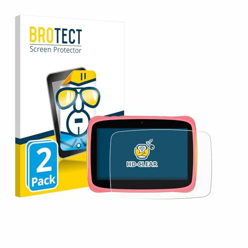 BROTECT Schutzfolie für Blackview Tab 3 Kids | 2 Stück Transparenter Displayschutz Made in Germany Klare Displayschutz-Folie Clear Einfache Montage Case-Friendly