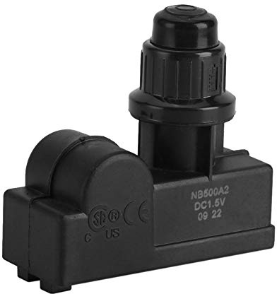 Nikou Generatore di scintille a gas per barbecue a batteria DC 1,5 V con 2 prese, pulsante, accensione universale