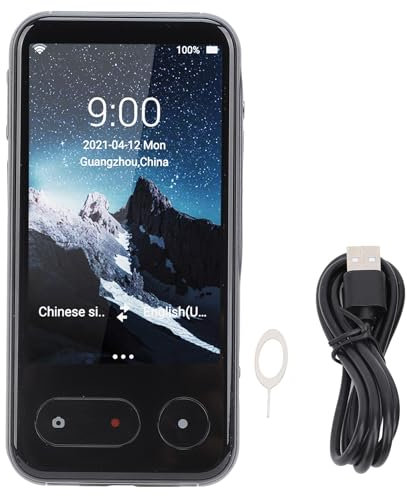 Tragbarer Sprachübersetzer mit Dual-Mikrofon, 4000-mAh, 5-MP-Kamera, 99% Genauigkeit für 138 Sprachen, Offline-Übersetzung auf Reisen, Im Geschäft, Beim Lernen
