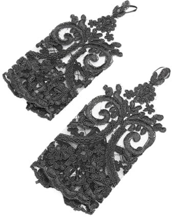 COLLBATH 1 Paar Blumenspitzenhandschuhe Mit Spitzenärmeln Brautkleid-accessoire Für Damen Und Mädchen